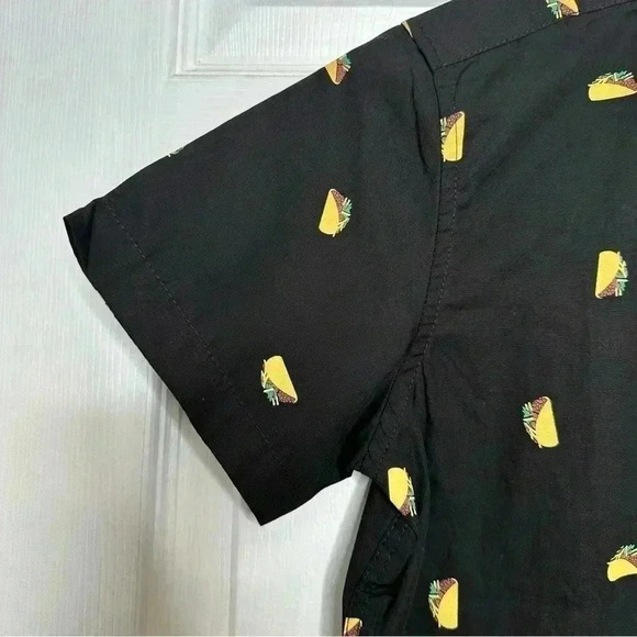 Molokai Surf  Co Taco Shirt Button-Down Black & Yellow NWT Size Large - Picture 12 of 16